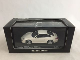 1/43 Minichamps Porsche 911 Carrera 4s Coupe,  White,  1/750 Pc,  400 065322