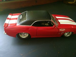 Jada Big Time Muscle 1969 Chevy Camaro Z28 Red W White Stripes 1/24 Scale