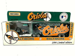 1994 Matchbox Limited Edition Tractor & Trailer - Baltimore Orioles 1:87