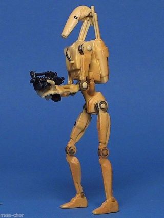 Star Wars Loose Aotc Very Rare White Battle Droid In Arena Battle.  C - 10,