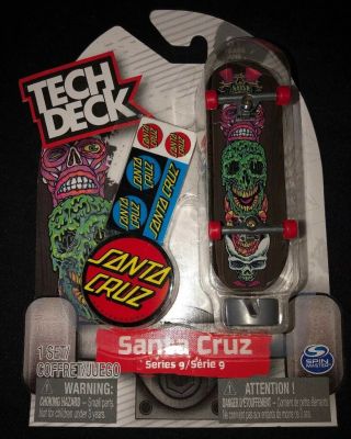 Tech Deck Series 9 2019 Skate Fingerboard Santa Cruz Skulls.  Stickers