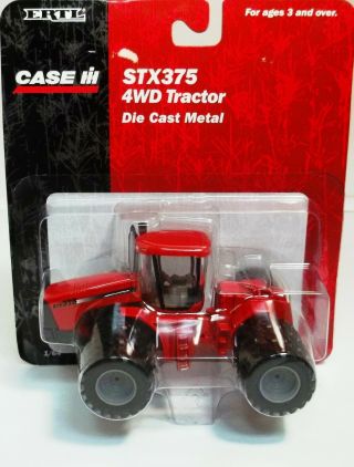 1/64 Case Ih Stx - 375 4 - Wd Toy Tractor With Triples And A Box
