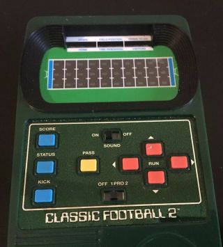 2002 Mattel Classic Football 2 Electronic Handheld Game