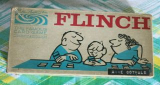 Vtg Flinch Card Game 1963 60s Complete W/ Instructions Parker Brothers - J=