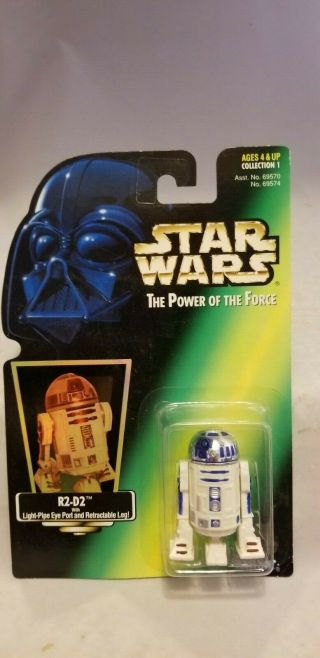 Star Wars Potf 3.  75 " R2 - D2 Figure Green Card