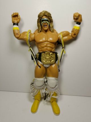The Ultimate Warrior Wwe Wrestling Action Figure Jakks 2004 White Trunks W/ Belt