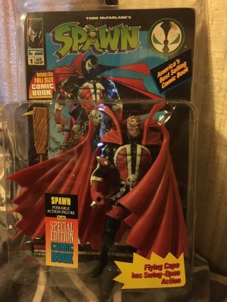 1994 Spawn Poseable Action Figure Plus Special Edition 1 Comic Book By Todd.