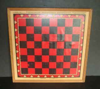 Vintage 1938 King - Fuu - Checkee Chinese Checkers 2 Sided Game Board Straits Mfg 5