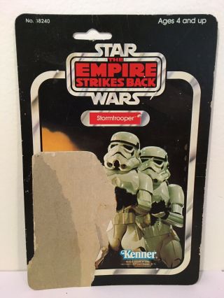 Vintage Star Wars Kenner Esb Stormtrooper Card Only 48 Card Back