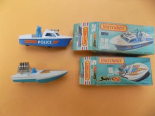 Matchbox 52 Police Launch And Superfast 5 Seafire