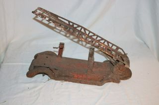 Vintage Antique 1950s To 1960s Buddy L.  Pressed Steel Toy Fire Truck