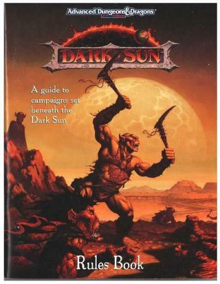 Tsr Dark Sun Dark Sun (1st Edition) - Rules Book Only Sc Vg