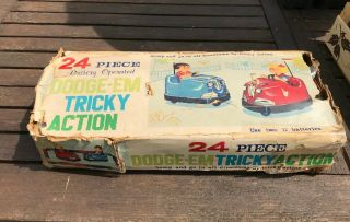 Vintage 1960s Battery Operated Funfair Tricky Action Dodgem Bumper Cars Cragston