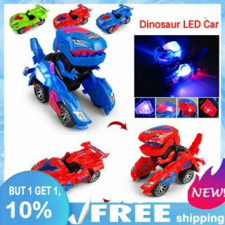 Transforming Dinosaur Led Car With Light Sound Kids Toy Gift 2019