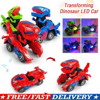 Transforming Dinosaur Led Car |t - Rex Toys With Light Sound | Electric Toy 20 Off