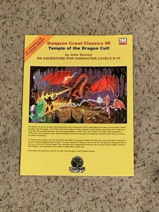 Dungeon Crawl Classics D&d Temple Of The Dragon Cult Dcc 6