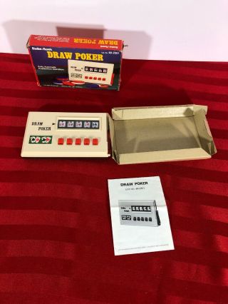 Draw Poker Radio Shack Tandy Handheld Electronic Game Vintage 1980s 60 - 2351