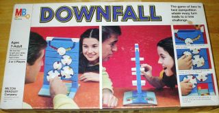 Vintage 1979 Downfall Board Game Gears Milton Bradley Strategic Cond