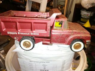 Vintage Structo Hydraulic Dump Truck - Pressed Steel Toy - Paint