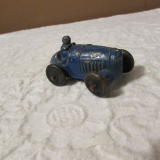 Vintage Metal Racer With Race Driver Metal Tires Rare Toy Car Possible Arcade