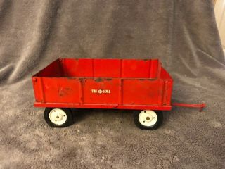 Vintage Tru Scale Toy Farm Implement Equipment Trailer / Hay Wagon