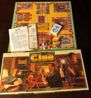 Vintage 1992 Clue Detective Board Game Parker Bros.  Complete
