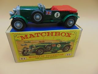 Matchbox Models Of Yesteryear Y5 1929 4.  5 Litre Bentley (boxed)
