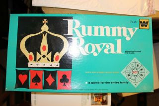 Rummy Royal Whitman Board Game Rummy Card Playing Table Size Game Sheet Only