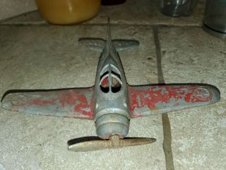 Vintage Hubley Kiddie Toy Diecast " Us Army " Airplane Circa 1930 
