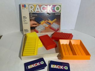 Vintage Racko Family Card Game Milton Bradley 1987 Complete Big Deal Games