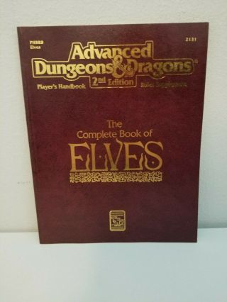 The Complete Book Of Elves - Ad&d 2nd Edition