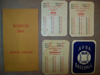 Apba Baseball Great Teams Of The Past 1914 Boston Braves Complete