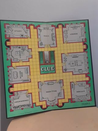 1949 Clue Board Game Board Only
