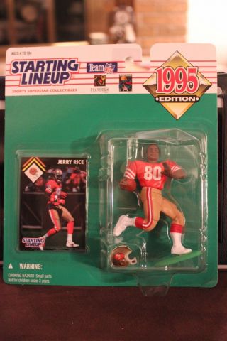 1995 Jerry Rice Starting Lineup Figure - San Francisco 49ers - W/protective Dome