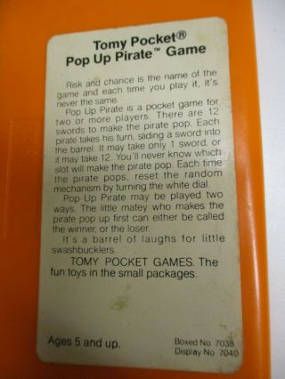 ✨TESTED✨ POP UP PIRATE Vintage Handheld Pocket Arcade Game,  Bonus Jackpot 4