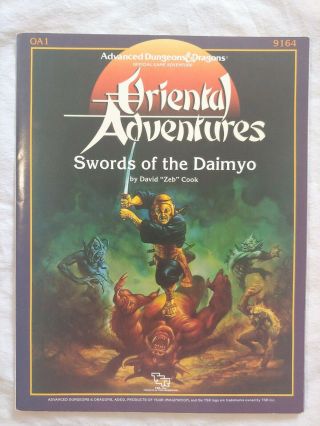 Swords Of The Daimyo Oa1 Ad&d 1st Edition Oriental Adventures
