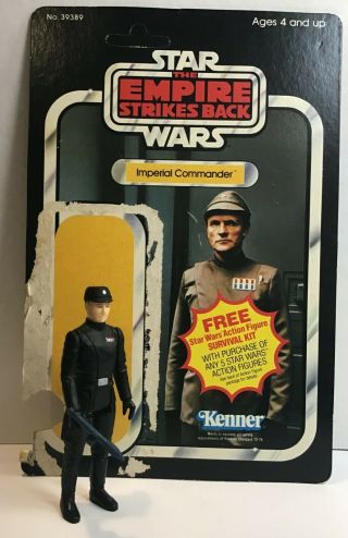 Imperial Commander Vintage Kenner Star Wars Card Back A 1980 And Blaster