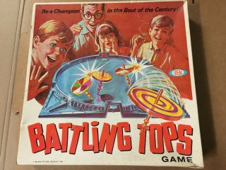 Vintage 1968 Battling Tops Board Tabletop Game