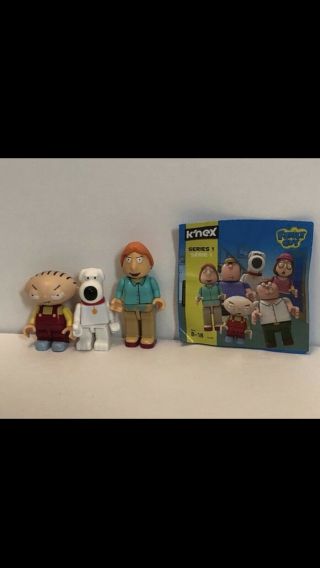 3 K’nex Family Guy Figures Stewie Brian & Louis Series One