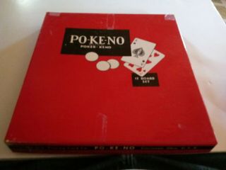 Vintage Po - Ke - No Board Game Usa Made.  12 Cards