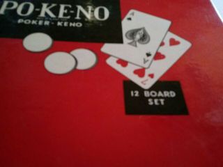 Vintage PO - KE - NO Board Game Usa Made.  12 Cards 2