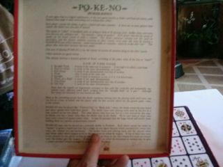 Vintage PO - KE - NO Board Game Usa Made.  12 Cards 5