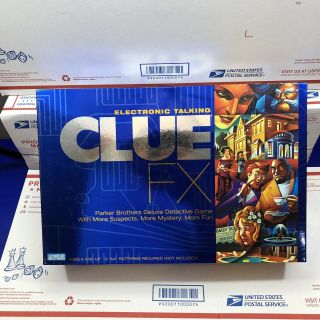 2003 Parker Bros.  Electronic Talking Clue Fx Board Game.  100 Complete