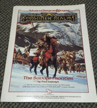 Fr5 The Savage Frontier Forgotten Realms Ad&d 2nd Edition Tsr 9233 No Maps