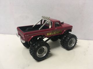 1973 73 Ford F - 350 Krimson Krusher Monster Truck Collectible 1/64 Scale Diecast 2