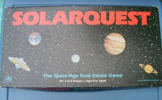 1986 Vintage Solarquest Space - Age Real Estate Board Game By Golden 95 Complete