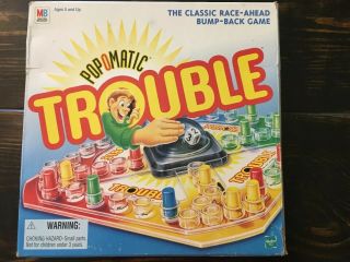 " Trouble " Pop - O - Matic Milton Bradley 1998 Board Game Vintage
