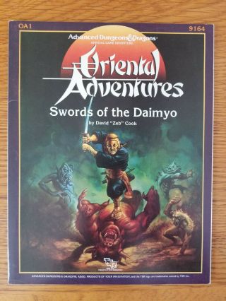 Swords Of The Daimyo Oa1 Ad&d 1st Edition Oriental Adventures