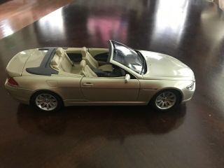 Maisto BMW 6 Convertible Gold 1:18 Scale Diecast Model Car With Removal Top 3
