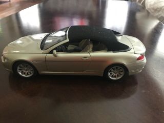 Maisto BMW 6 Convertible Gold 1:18 Scale Diecast Model Car With Removal Top 5